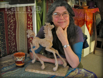 Prancing Horse Sculpture in Pal Tiya by Sarah Brock