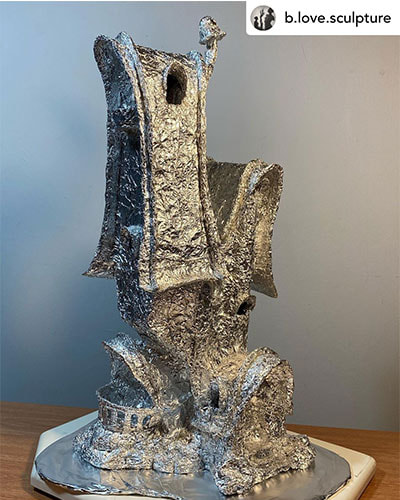 Faery Home Foil covered sculpture