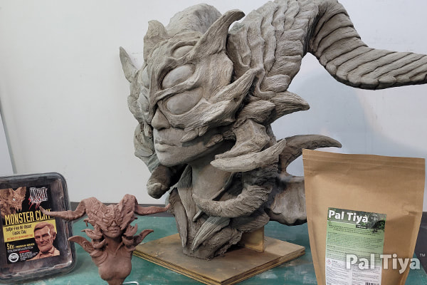 Exciting monster clay made large and ready to paint! - Pal Tiya